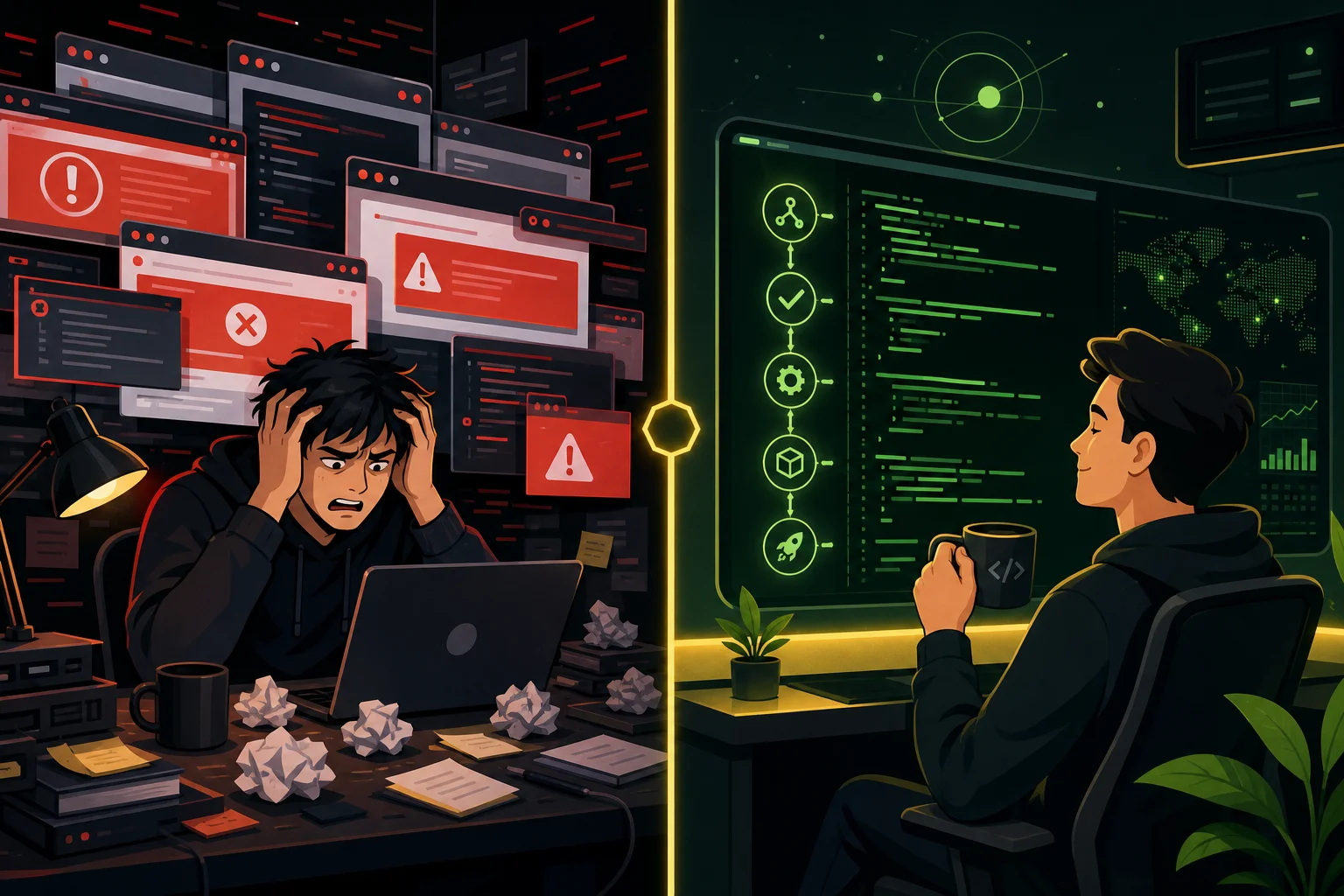 Perbandingan developer manual vs Claude Code